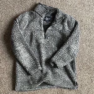 grey sherpa quarter zip